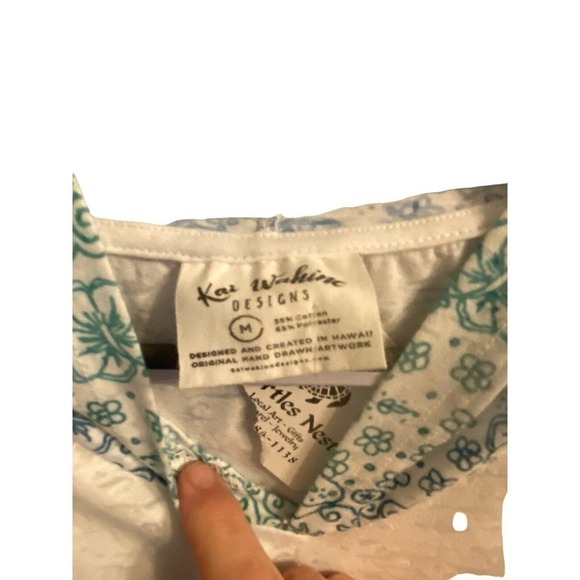 Kai Wakine Designs Hawaii Lightweight Hoodie Navarre Bay Turtle size medium - Picture 10 of 13